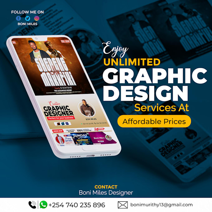 Be your professional graphic designer by Bonimiles12 Fiverr