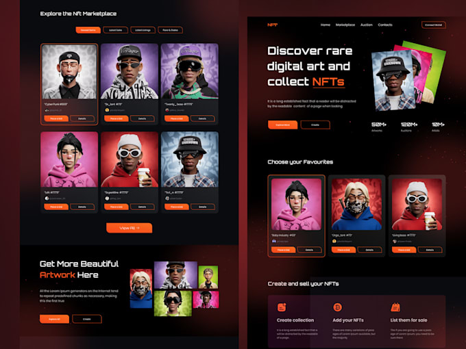 create a nft, crypto website or landing page in wordpress