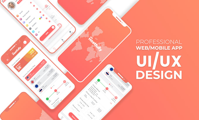 do modern mobile app design UI UX design figma app mockup prototype web app uiux