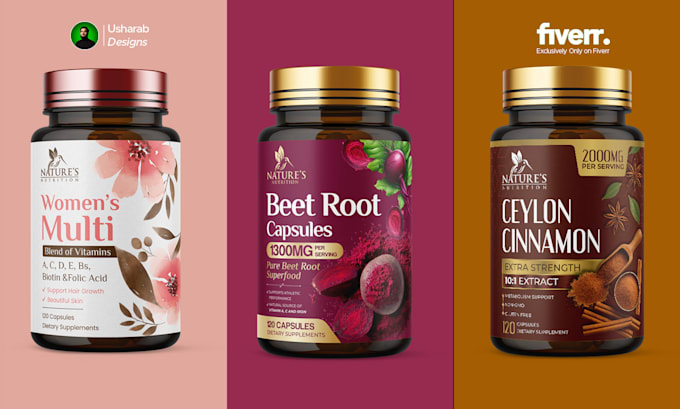 do premium supplement label design, cbd label, and product labels design
