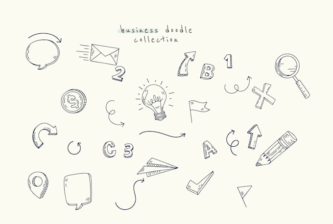 design a custom hand drawn doodle icon set