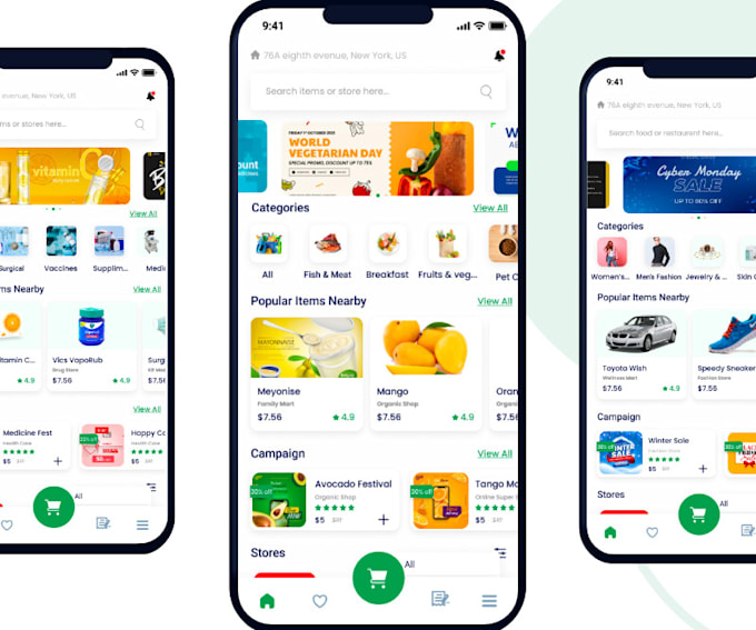 make multivendor food, grocery, ecommerce, parcel, pharmacy apps website