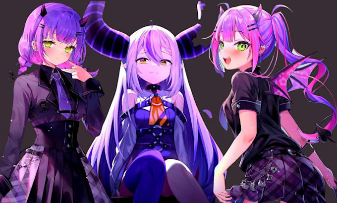 Draw design and rigged 2d vtuber model, live2d avatar, vtuber, vroid