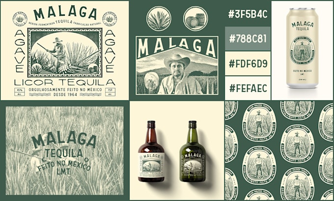 design unique vintage logo and brand style guide