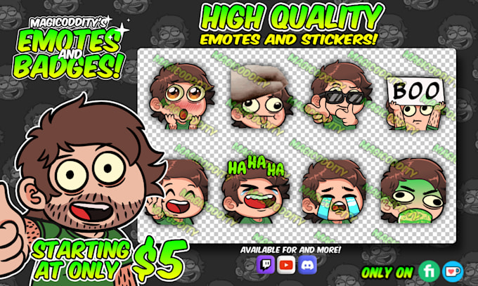 create custom emotes and badges for your socials