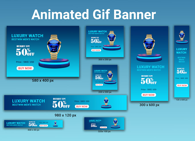 Create an outstanding animated gif banner design by Neyamot5r | Fiverr