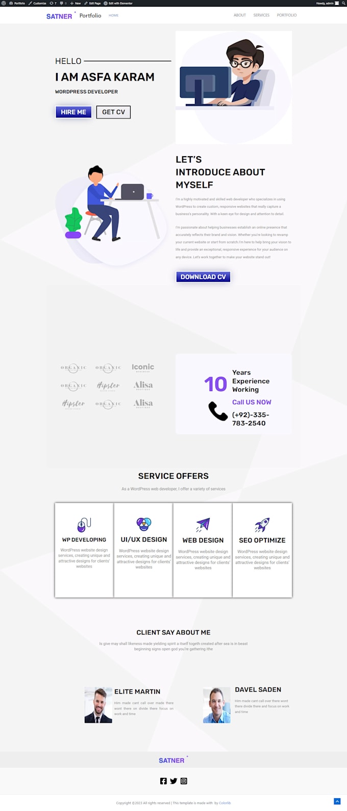 Design responsive and seo friendly wordpress website using elementor by ...