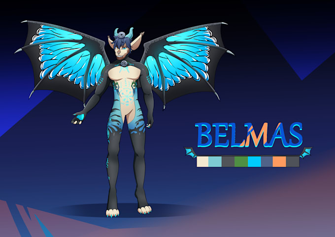 create a custom furry and fursona reference sheet