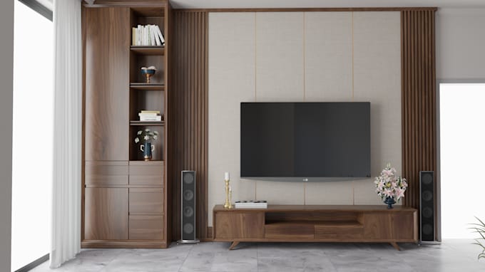 design 3d models in sketchup and render furniture cabinets