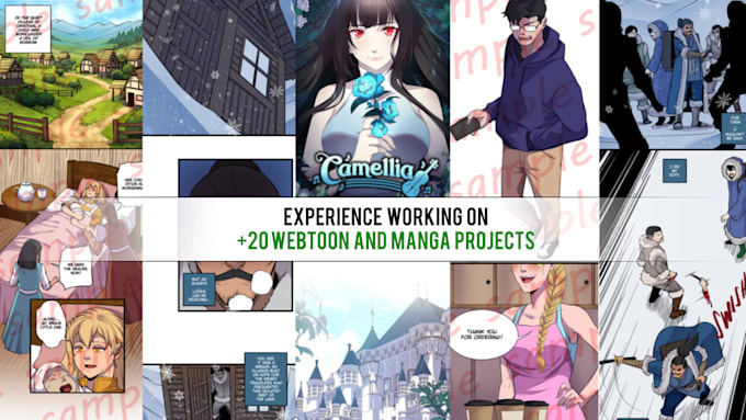 make webtoon manhwa webcomic fullcolour comic from your story
