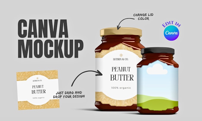create custom canva or photoshop mockups and canvaframes