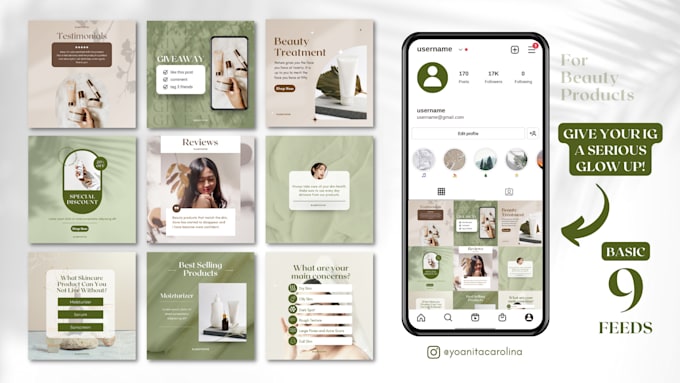 provide canva templates for beauty product