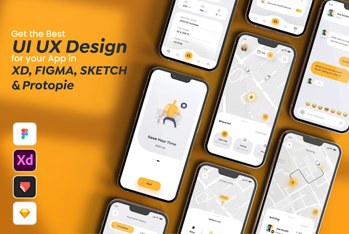 do mobile app ui design , figma app design  and web app design