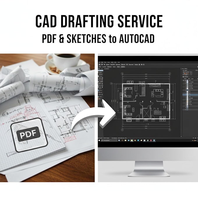 do autocad 2d drafting from PDF or hand sketches
