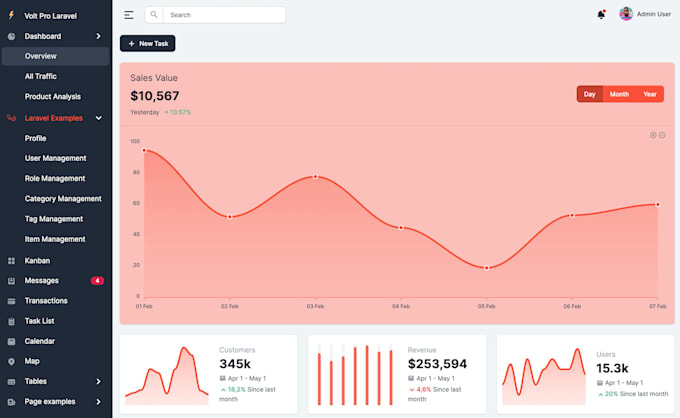 develop php laravel websites
