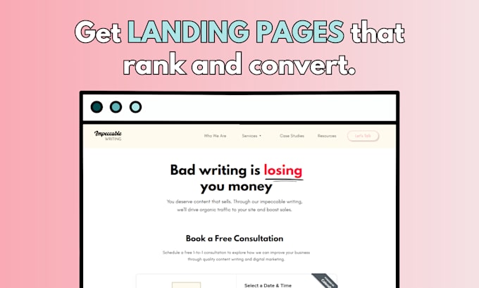 write high conversion SEO landing pages