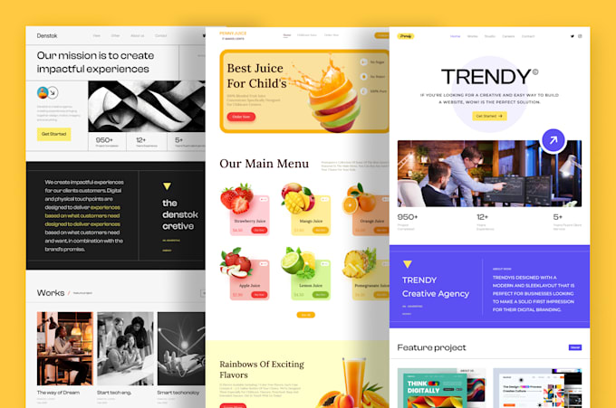 do responsive landing page or website UX UI design