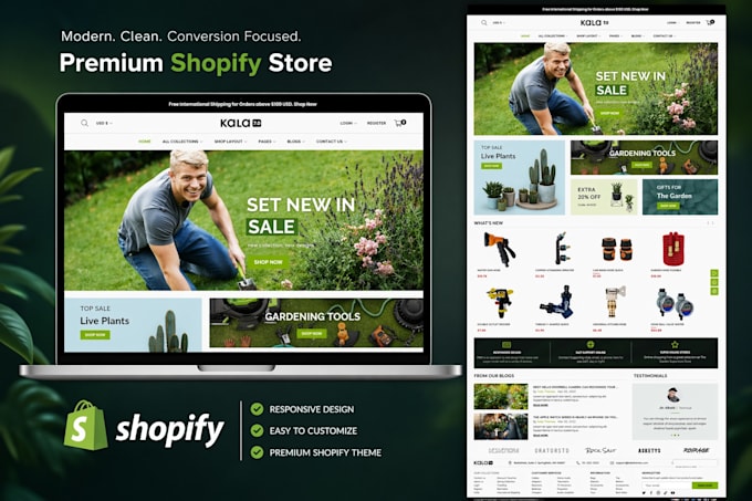 design shopify ecommerce website, build shopify online store