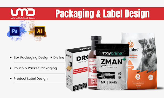 do product packaging design, pouch design and bag design