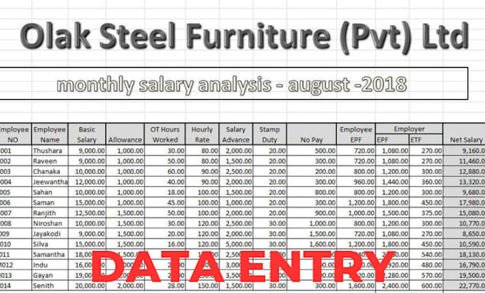 do excel data entry, web research, and virtual assistant for you