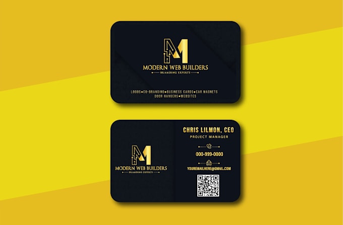design business card plus free qr code