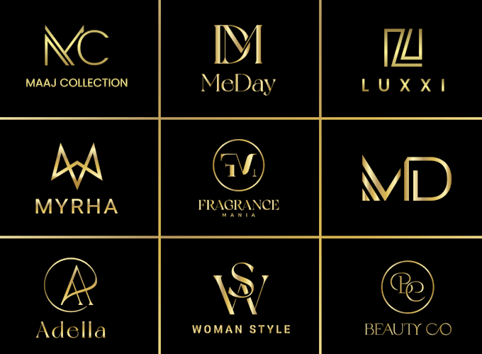 do versatile flat minimalist luxury initial logo design