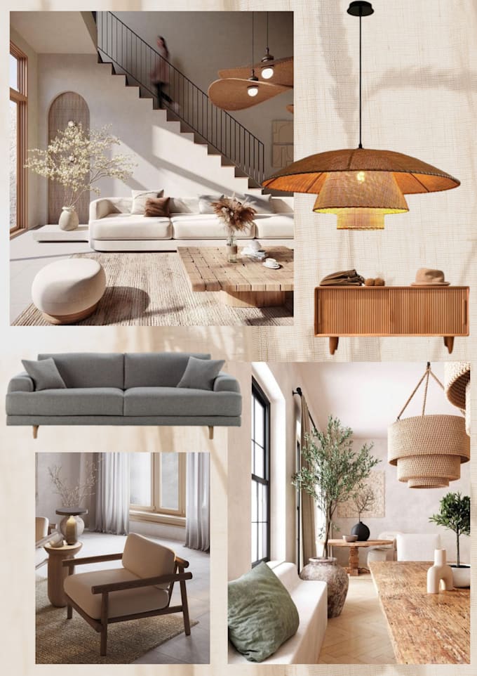 create a custom interior design moodboard for your home, airbnb or small busines