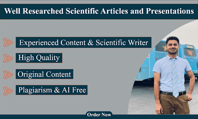 write unique articles and presentations in biochemical and medical sciences