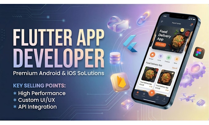 develop flutter mobile app for android and ios as flutter developer