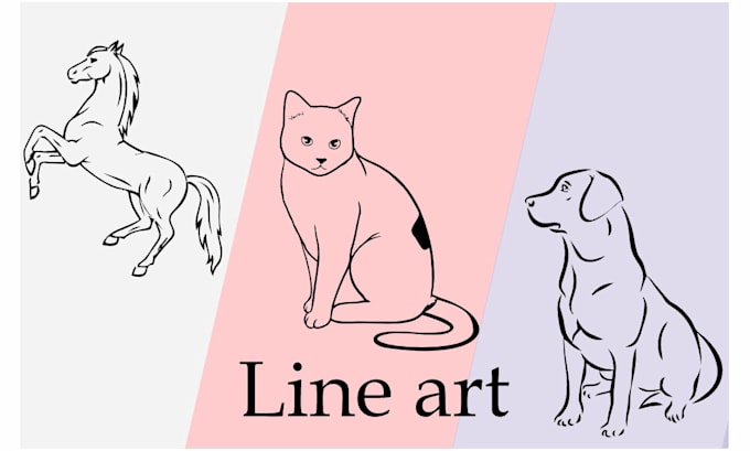 create silhouette line art logo