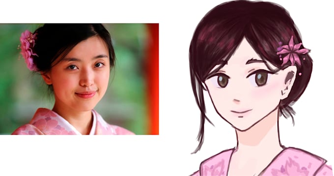 quick drawing in anime style