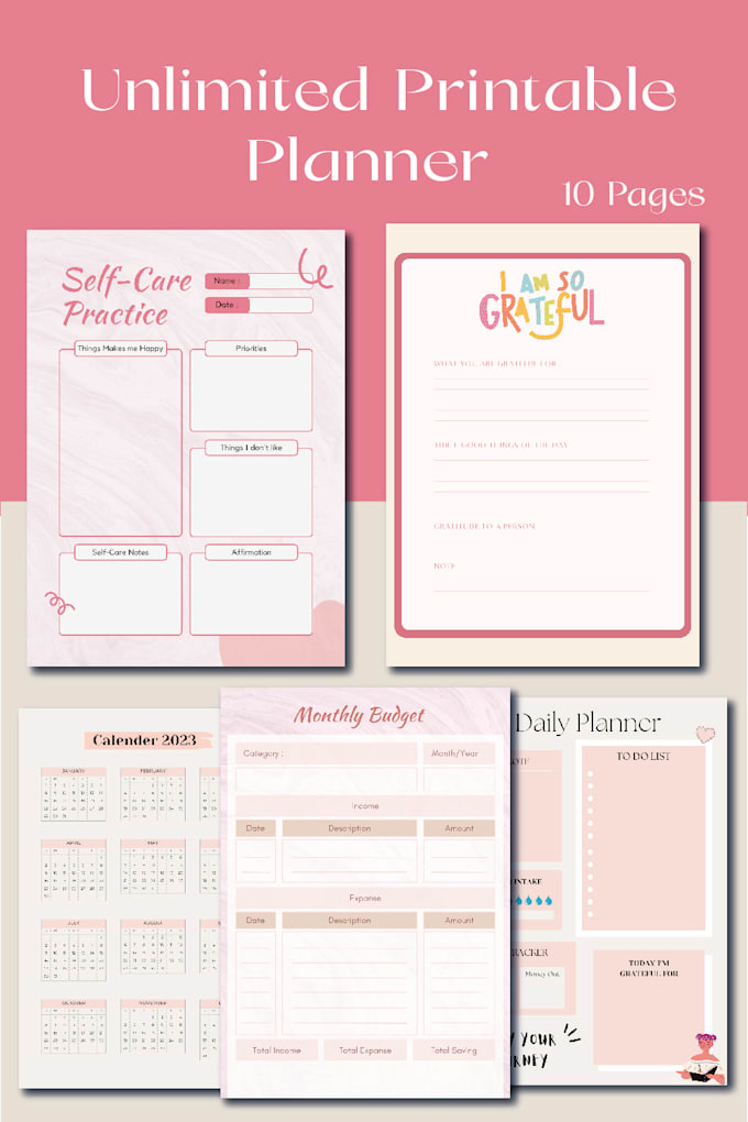 design a minimalist planner, calendar, habit tracker