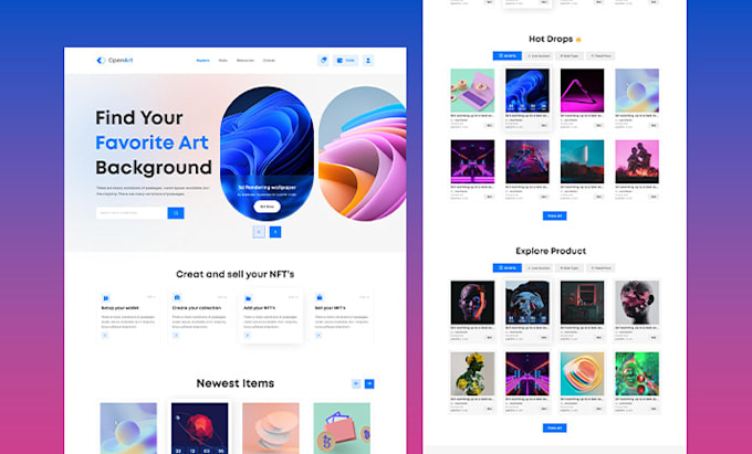 design website UI UX, homepage landing page design, mockup in figma, xd