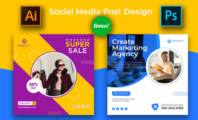 Do any klnds of adobe illustrator social media post by Apalamin Fiverr