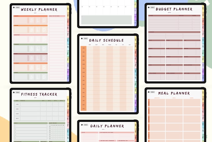 design custom digital planner, journal , calendar for etsy shop