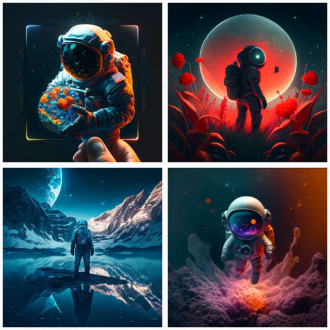 Make a space themed digital art piece by Omardvix Fiverr
