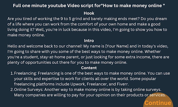 Research and write a script for your youtube videos by Ashenjayaweera8 ...