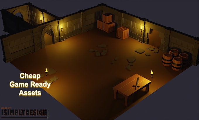 create low poly 3d models for your game