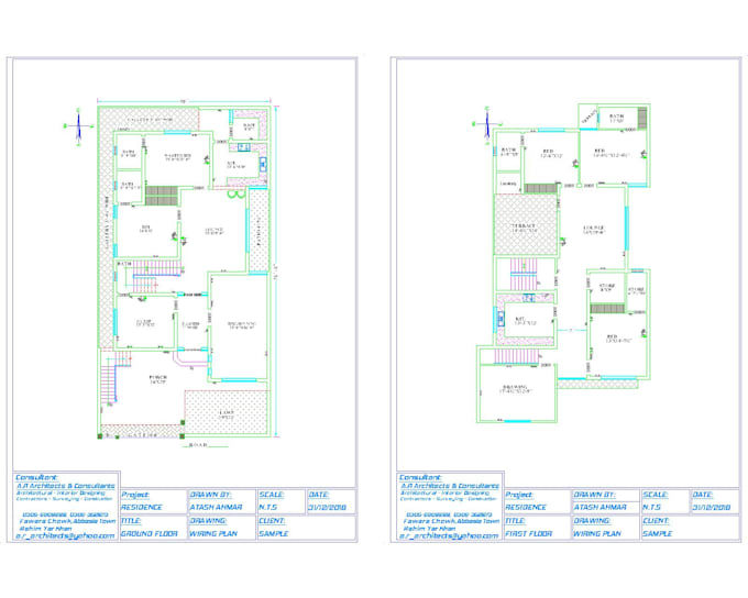 2d floor plan site plan on autocad elevations sections by Atashahmar980 ...
