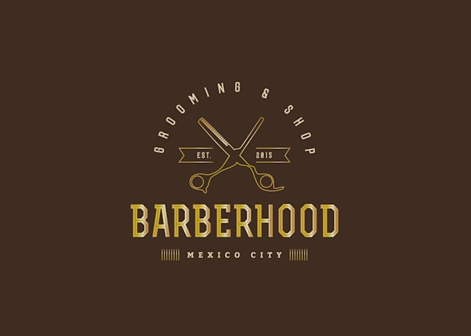 do an outstanding barber shop logo with express delivery
