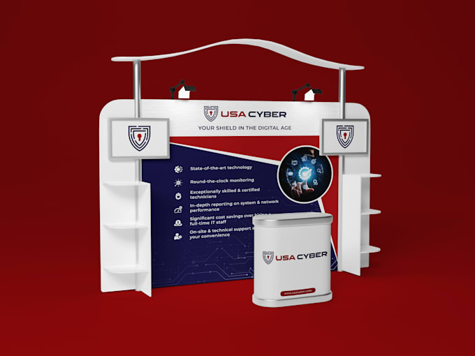 design professional trade show booth and backdrop for your exhibition