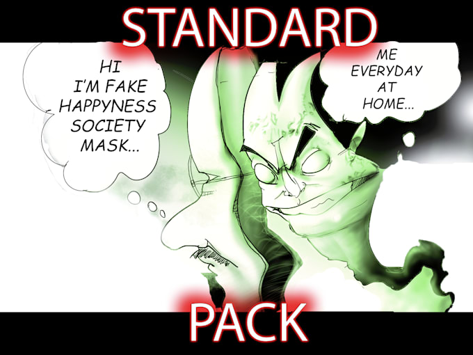 Draw dark comic ironic style handmade digital by Donkey_wrk Fiverr