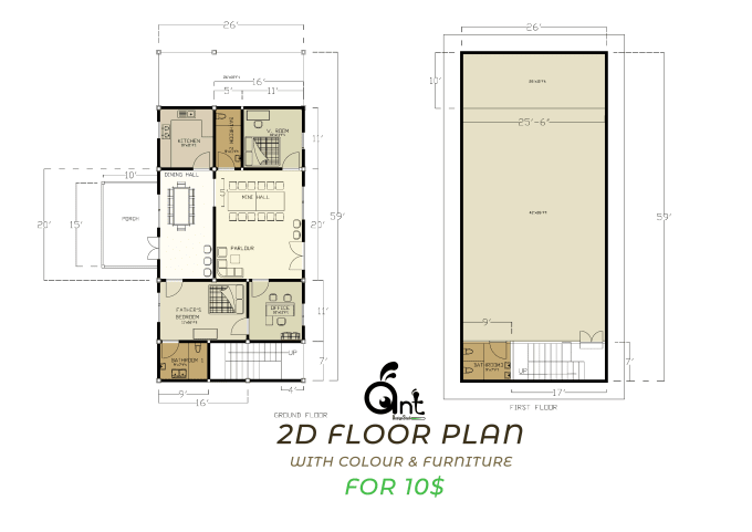 do realistic 2d and 3d floor plans in photoshop