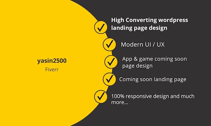 create wordpress landing page design