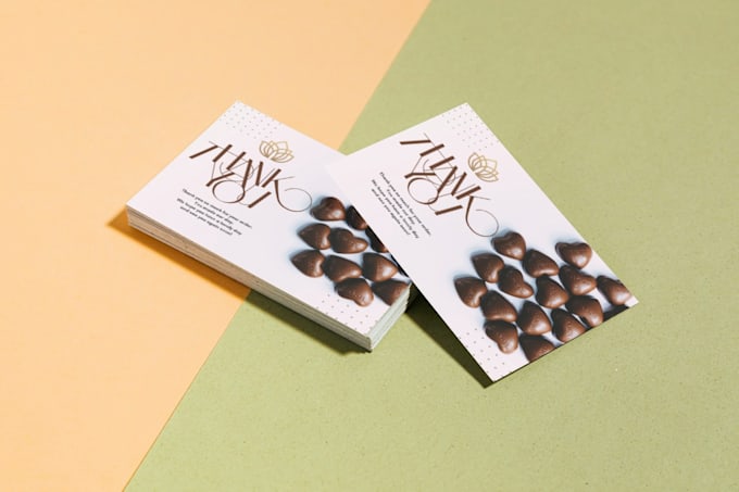 create elegant thank you, business cards