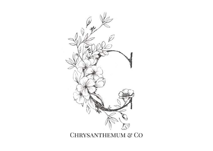 create hand drawn flower logo