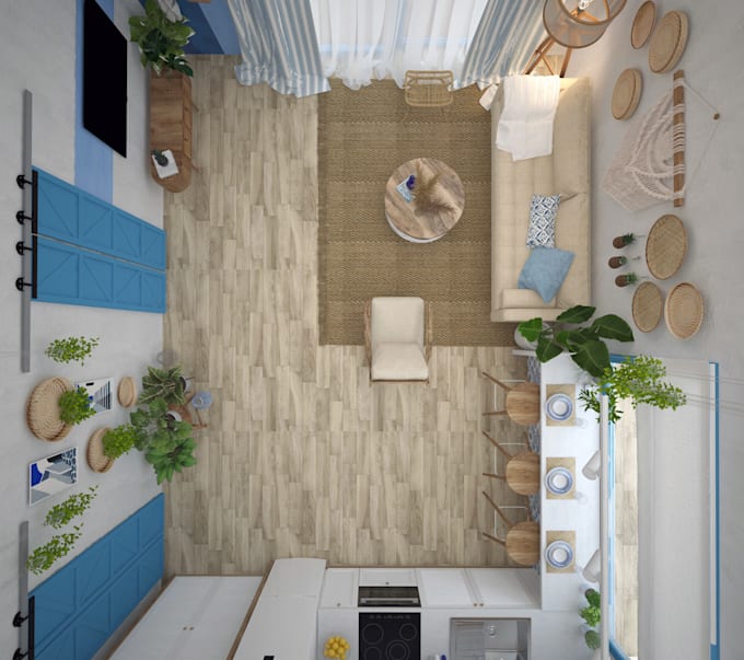 do an interior design for your house, office or shop