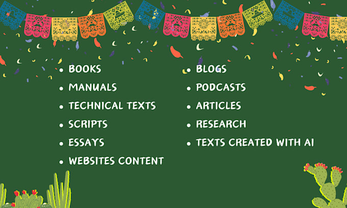 proofread and edit your text in mexican spanish