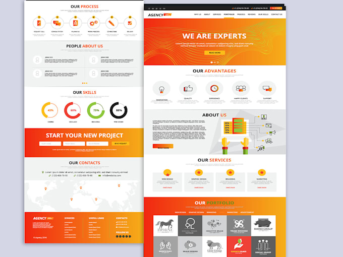Design ui ux website mockup, landingpage, homepage in figma, adobe xd ...