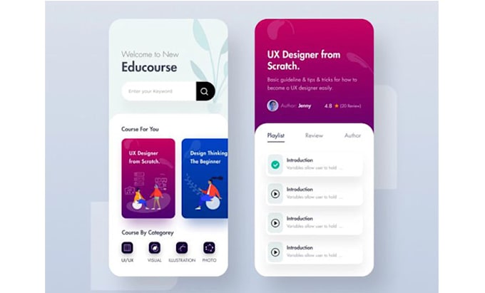 develop elearning app, course app for kids and adults